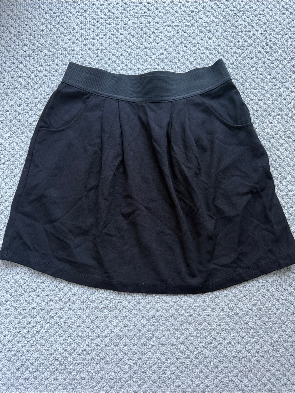 Pink Rose Black Skirt with Pockets, Women’s Size M
